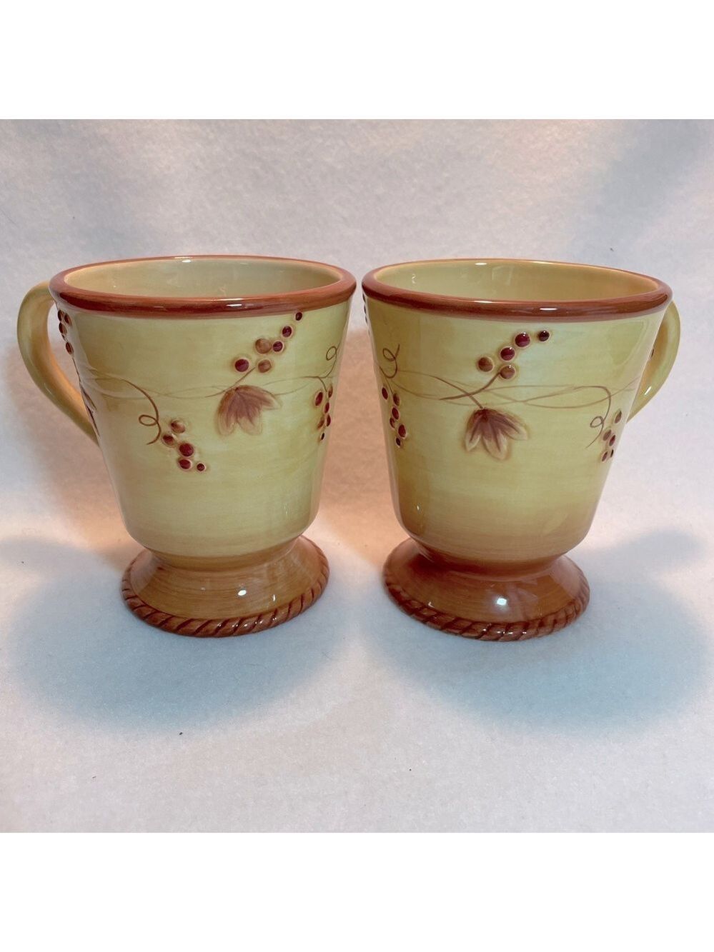 Fitz and Floyd  Ceramic Rustic Mugs